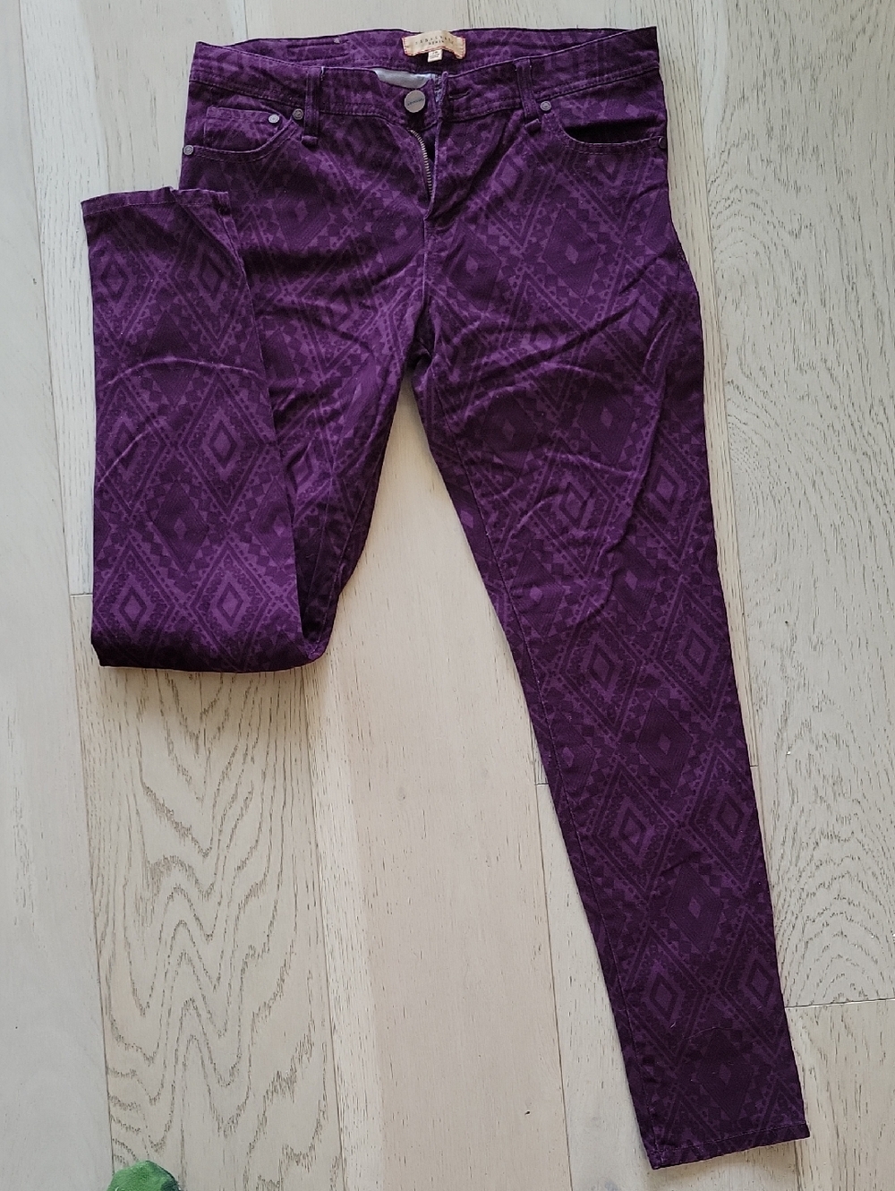 NWOT Sanctuary Purple Aztec Skinny Jeans